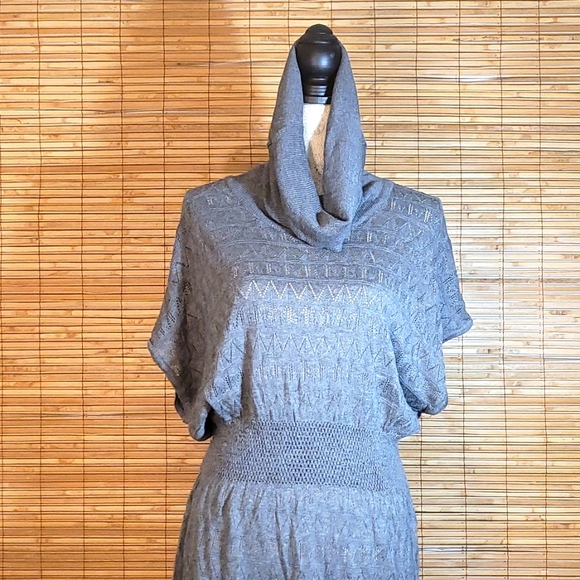 Soft Patterned Knit Sweater Dress - Picture 8 of 13
